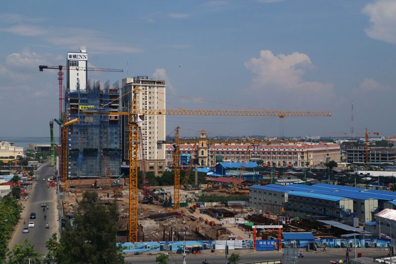 A construction site in Phnom Penh's Chamkar Mon district is seen in April last year.