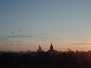 Unmissable: balloons punctuate an early sunrise in Myanmar (Image: Joe Connor)