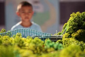 A boy looks at model trains on display at Chiang Rak Noi station in Ayutthaya’s Bang Pa-in district, where a ceremony was held last Dec 19 to mark the start of the Thai-Chinese railway project 