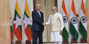 India and Myanmar signs four agreements on constructing bridges, upgrading highway, renewable energy