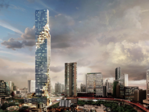 The new tallest building in Thailand looks like a pixelated image in mid-download