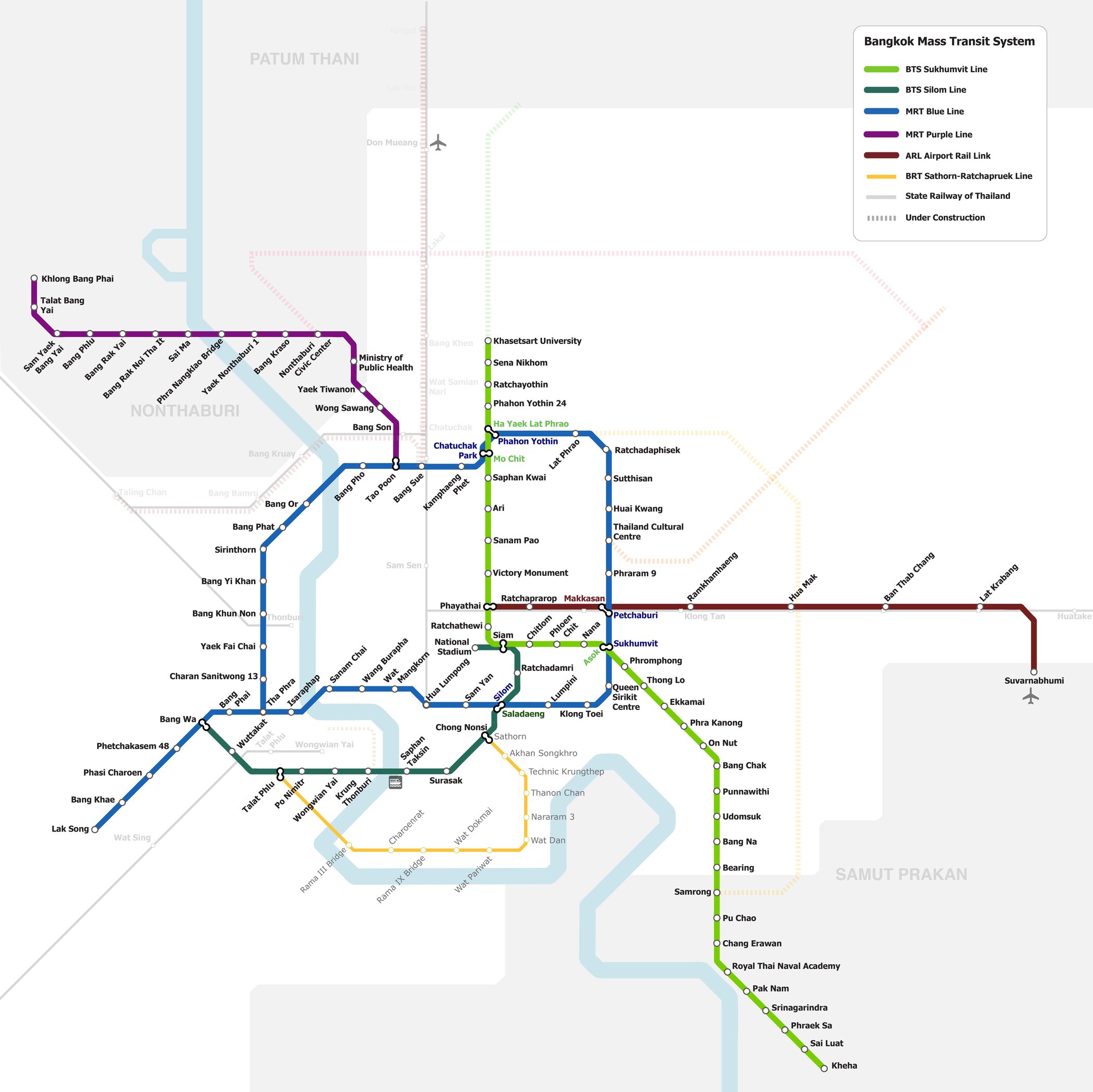 Bangkok Metro Route Map Resized 